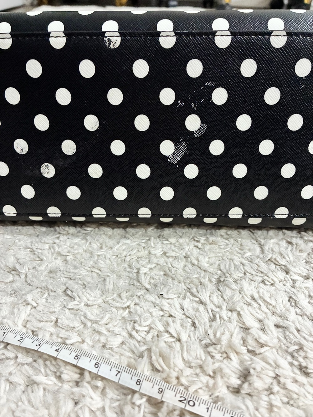 Kate Spade Staci Dot Dot Black and White Polka Dot Medium Satchel - Picture 9 of 10